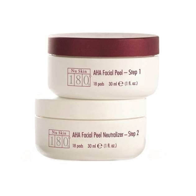 Nu Skin 180° AHA Facial Peel and Neutralizer - Dischete cu Tratament Împotriva Petelor